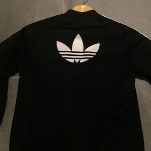 ADIDAS BLACK JERSEY JACKET